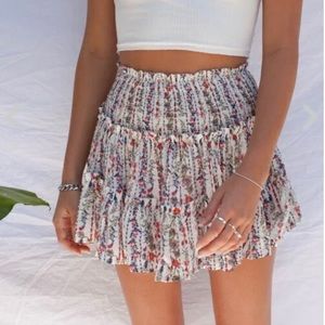 Isabelle’s Cabinet Costello Floral Ruffle Skirt